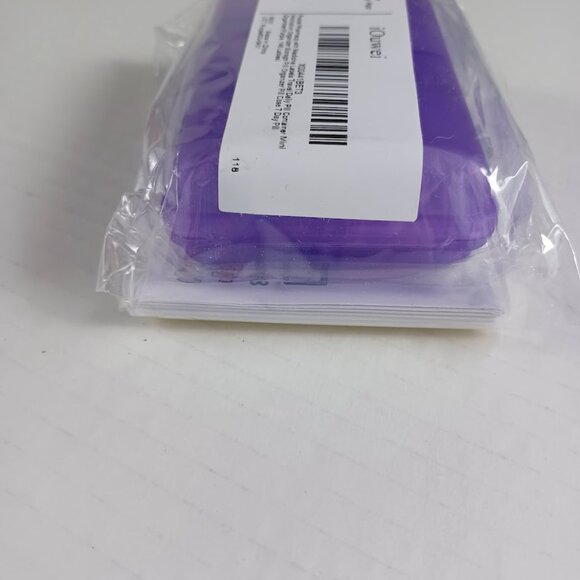 Quwei Pocket Pharmacy With Medicine Labels NEW Purple -Pill Box -Mini Organizer - Picture 2 of 9